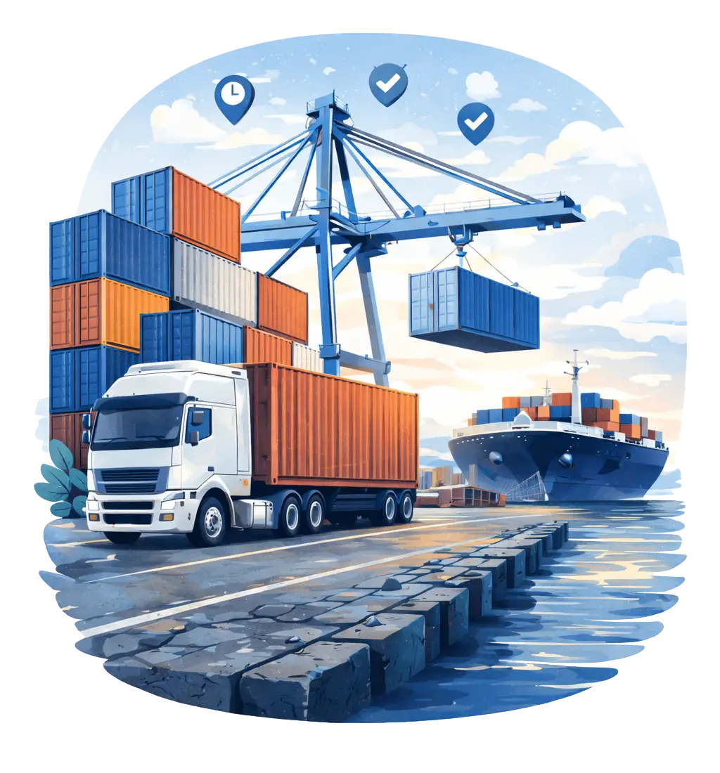 Container shipping and food export logistics from Dubai