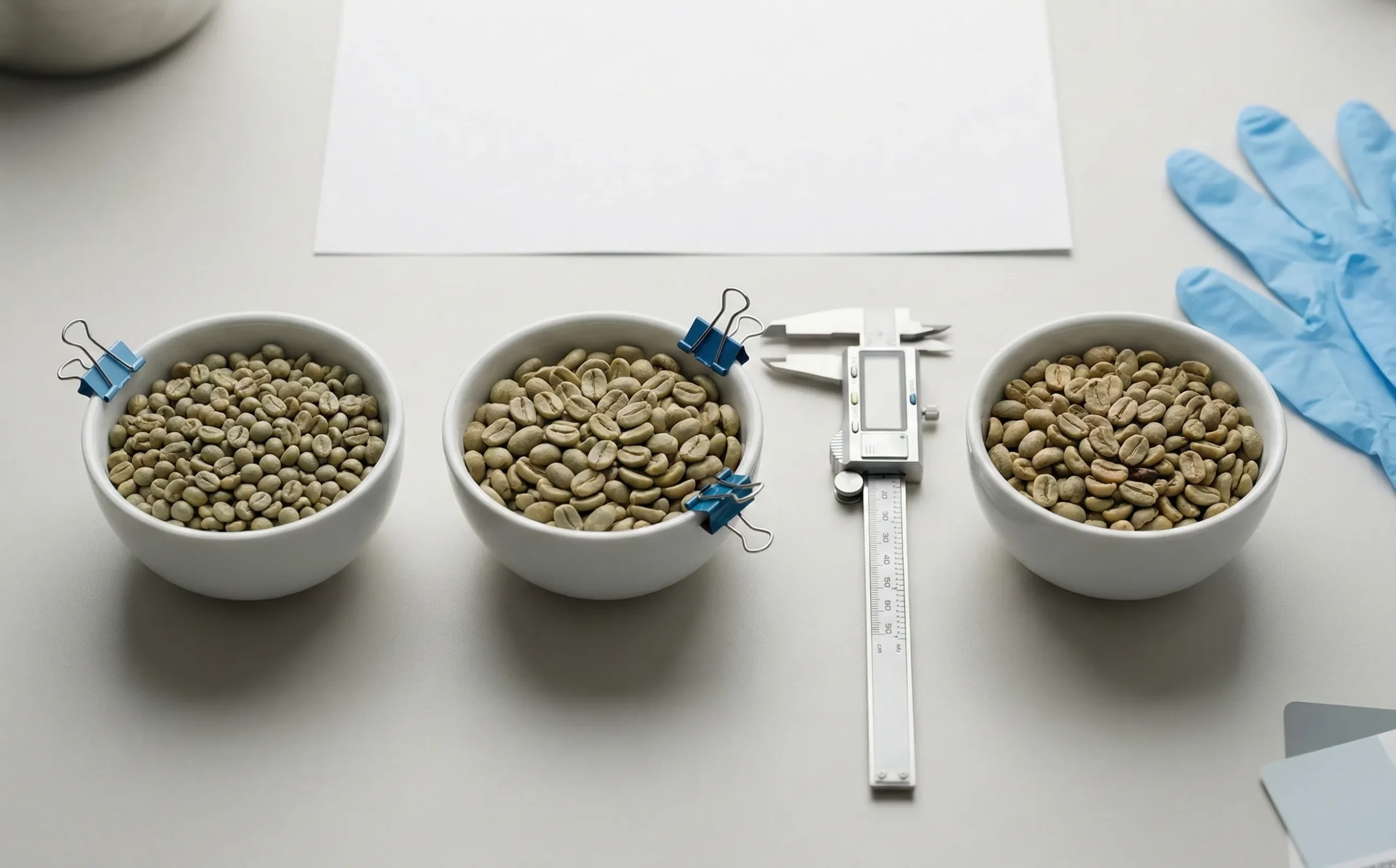 Green coffee selection